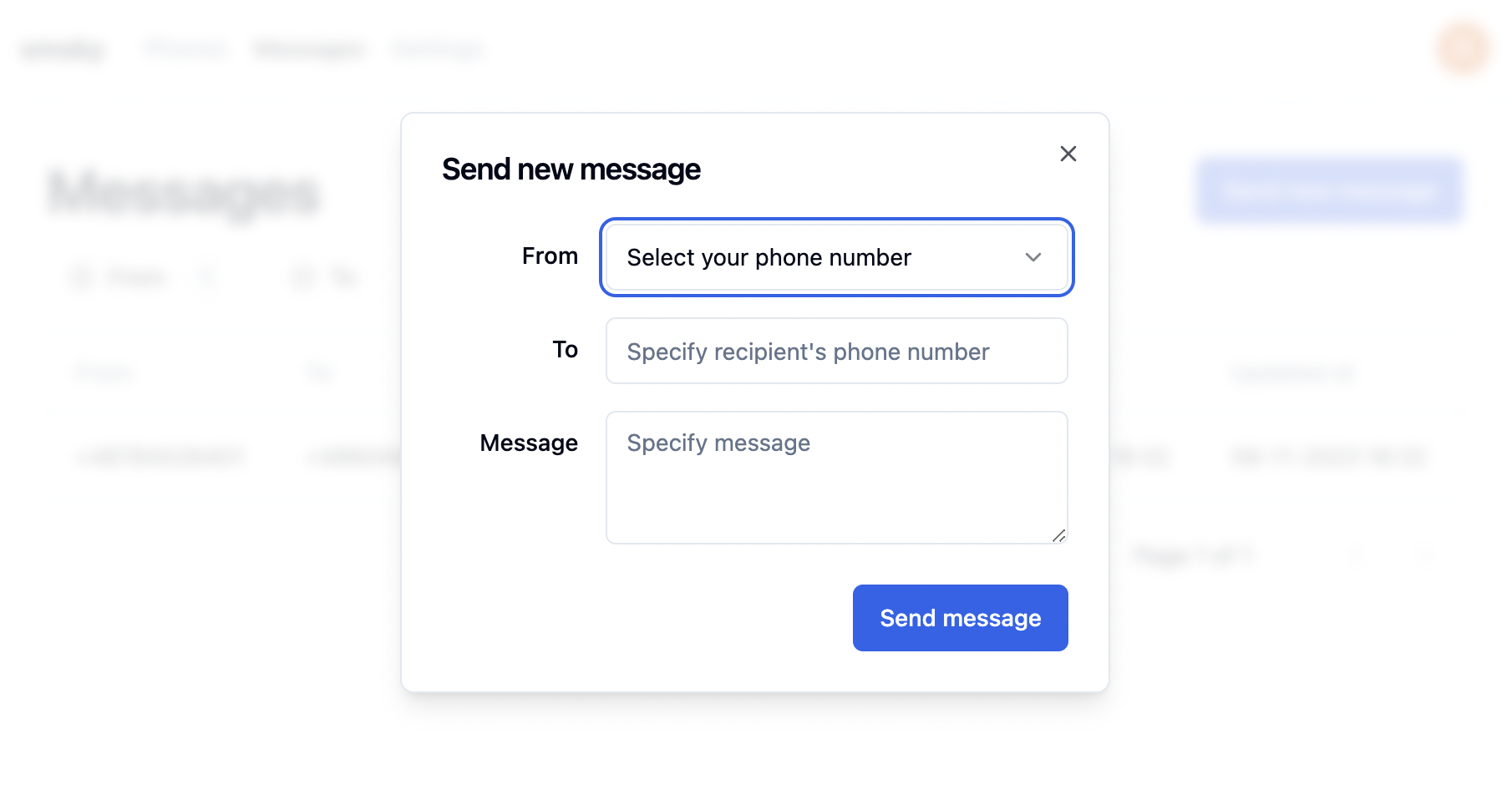 Add messages using the platform